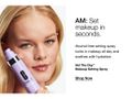 AM: Set makeup in seconds. | Alcohol-free setting spray locks in makeup all day and soothes with hydration. | Set The Day™ Makeup Setting Spray | Shop Now