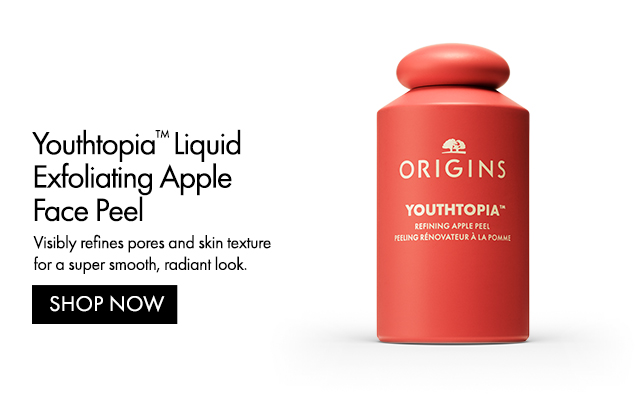 Youthtopia™ Liquid Exfoliating Apple Face Peel | Visibly refines pores and skin texture for a super smooth, radiant look. | SHOP NOW