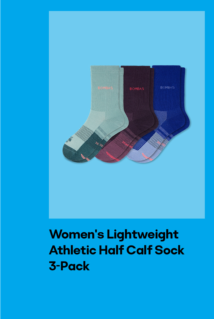 Women's Lightweight Athletic Half Calf Sock 3-Pack