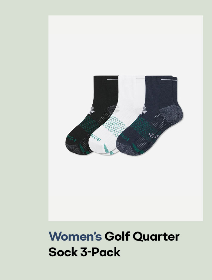 Women's Golf Quarter Sock 3-Pack