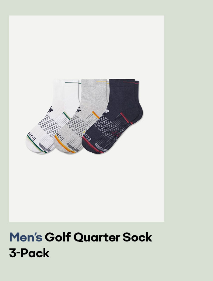 Men's Golf Quarter Sock 3-Pack