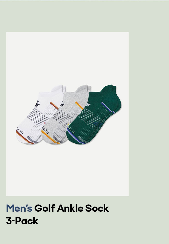 Men's Golf Ankle Sock 3-Pack