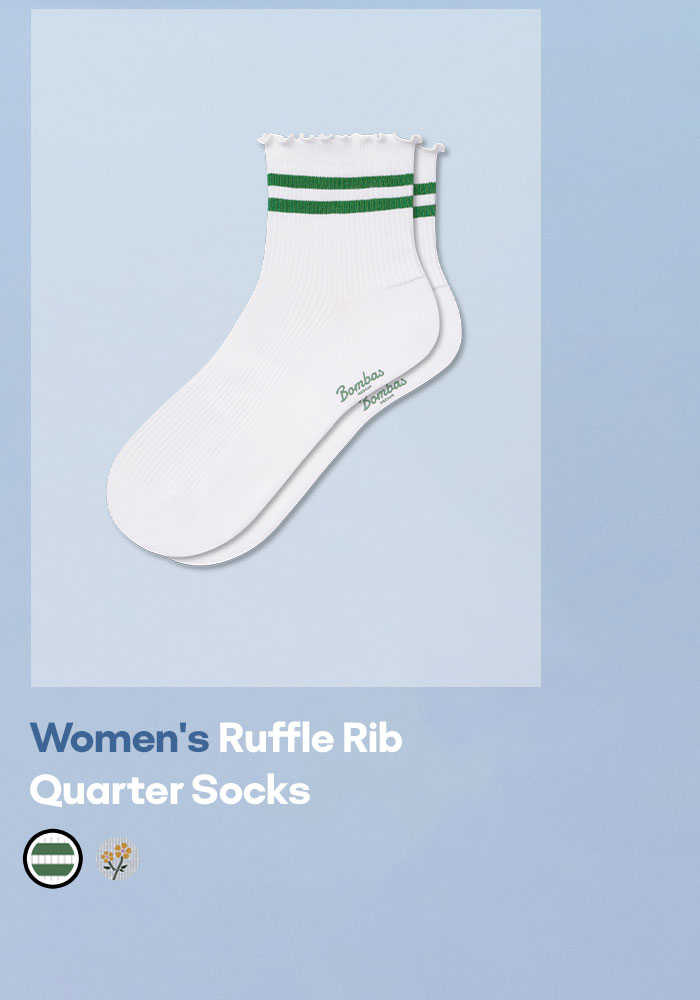 Women's Ruffle Rib Quarter Socks