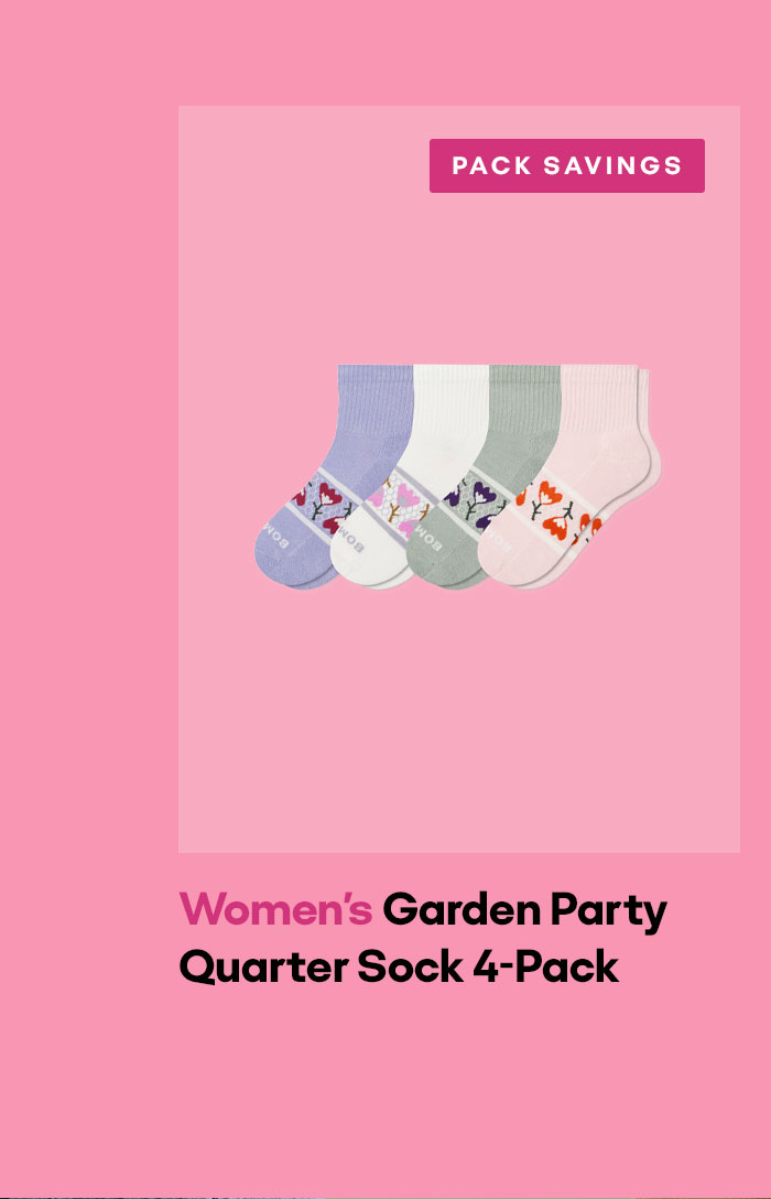 PACK SAVINGS Women's Garden Party Quarter Sock 4-Pack