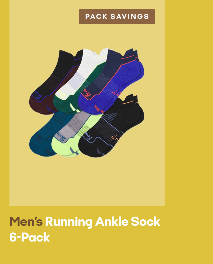 Men's Running Ankle Sock 6-Pack