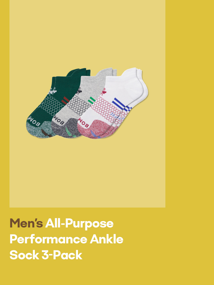 Men's All-Purpose Performance Ankle Sock 3-Pack