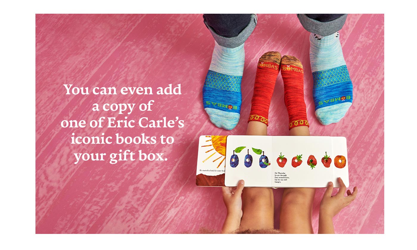 You can even add a copy of one of Eric Carle's iconic books to your gift box.