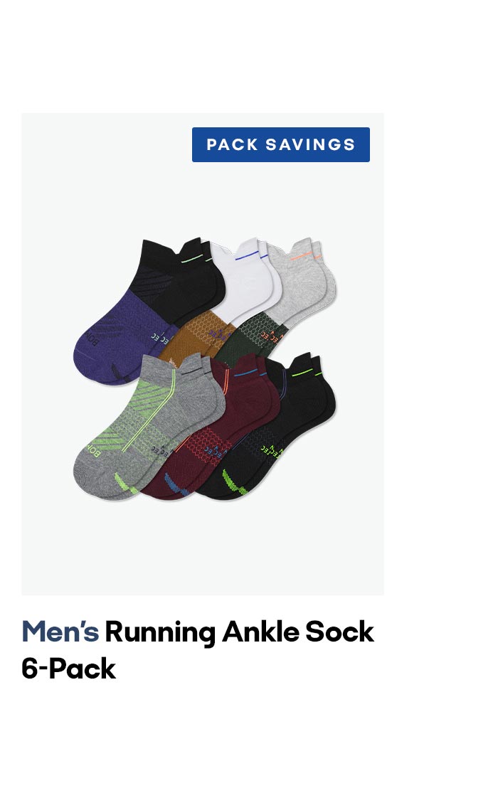 PACK SAVINGS | Men's Running Ankle Sock 6-Pack