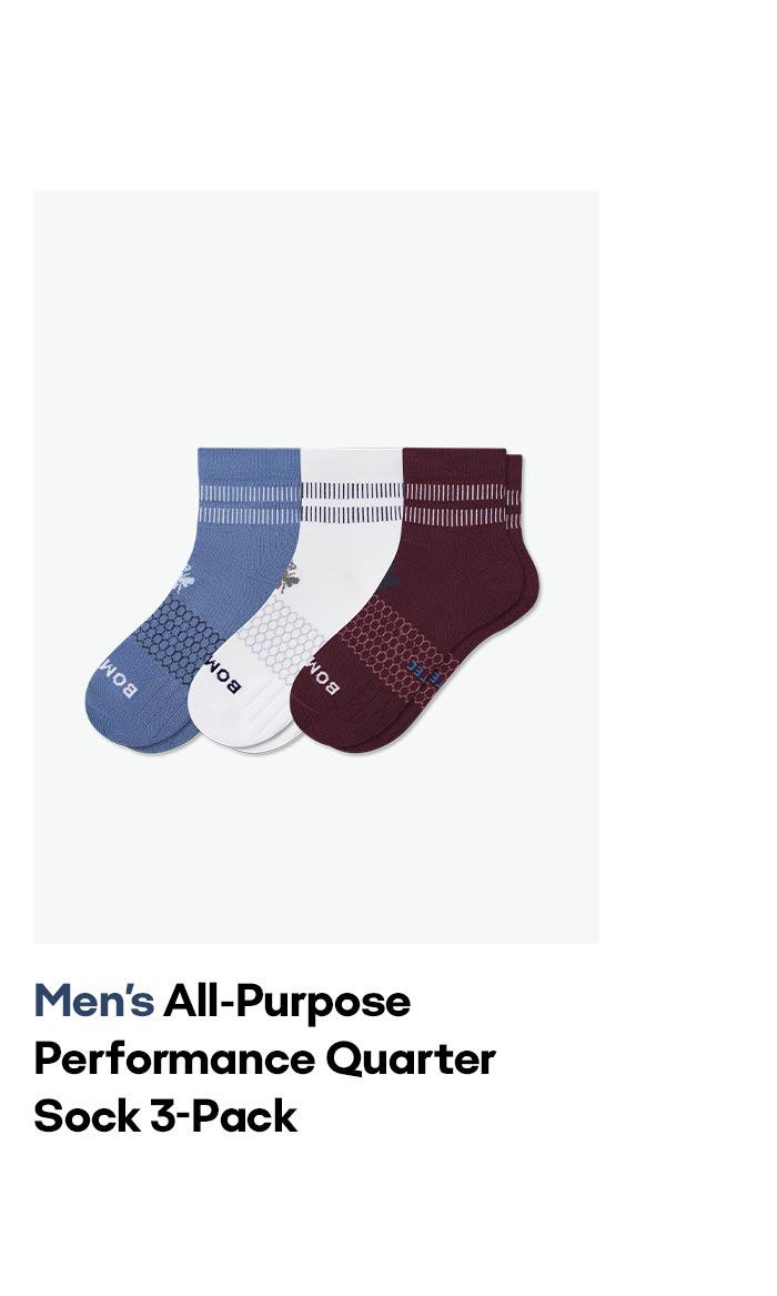 Men's All-Purpose Performance Quarter Sock 3-Pack