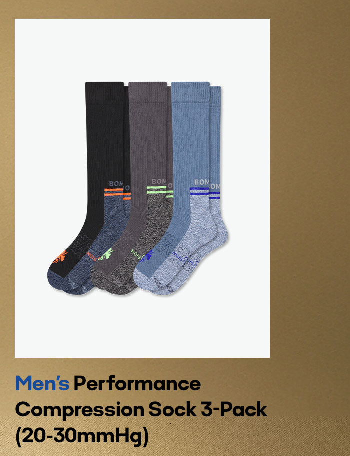 Men's Performance Compression Sock 3-Pack (20-30mmHg)