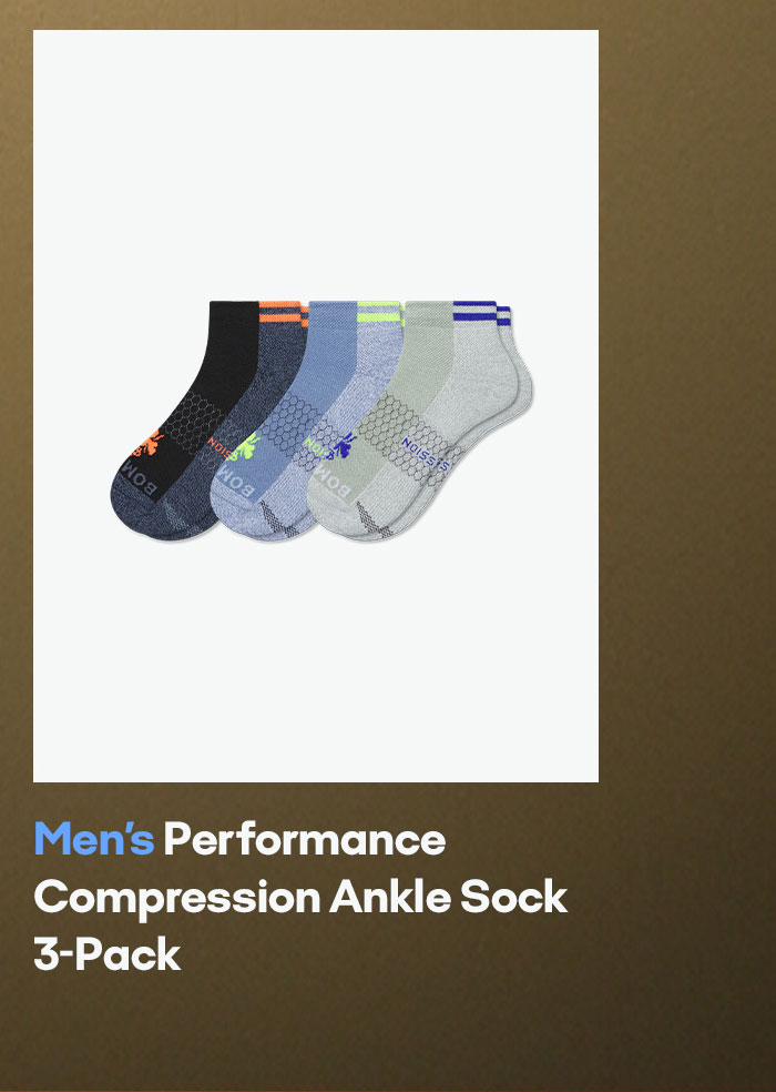 Men's Performance Compression Ankle Sock 3-Pack