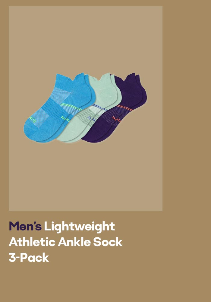 Men's Lightweight Athletic Ankle Sock 3-Pack
