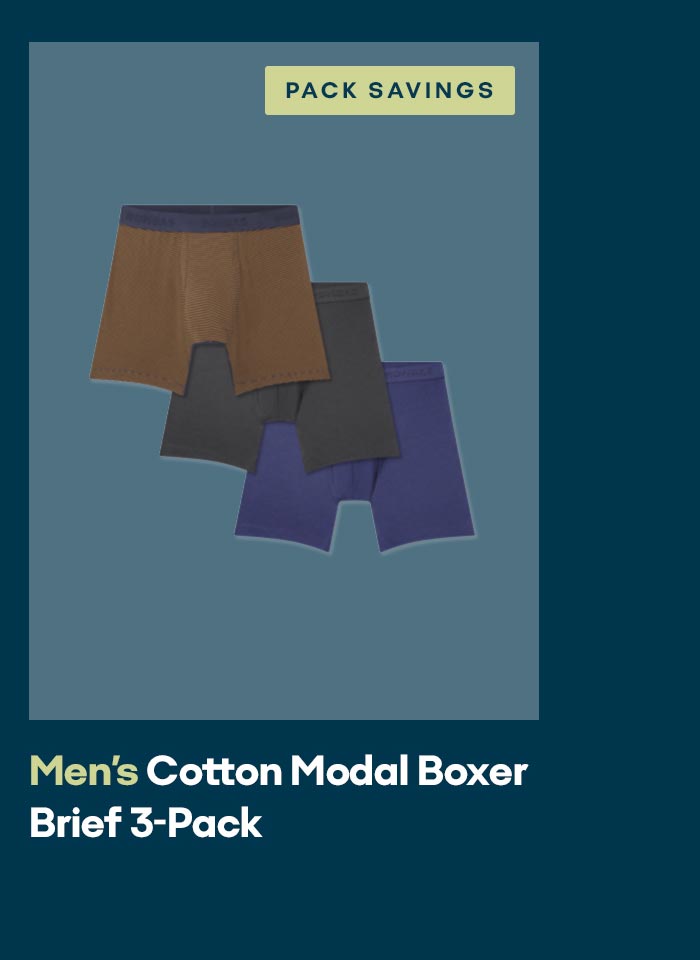 Men's Cotton Modal Boxer Brief 3-Pack
