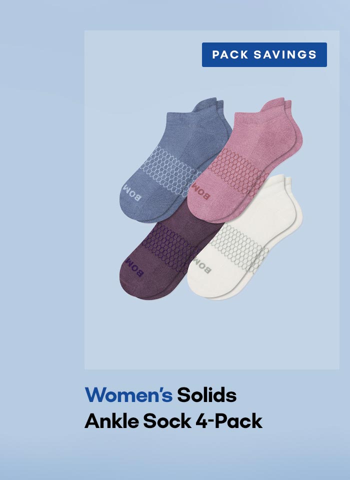 Women's Solids Ankle Sock 4-Pack