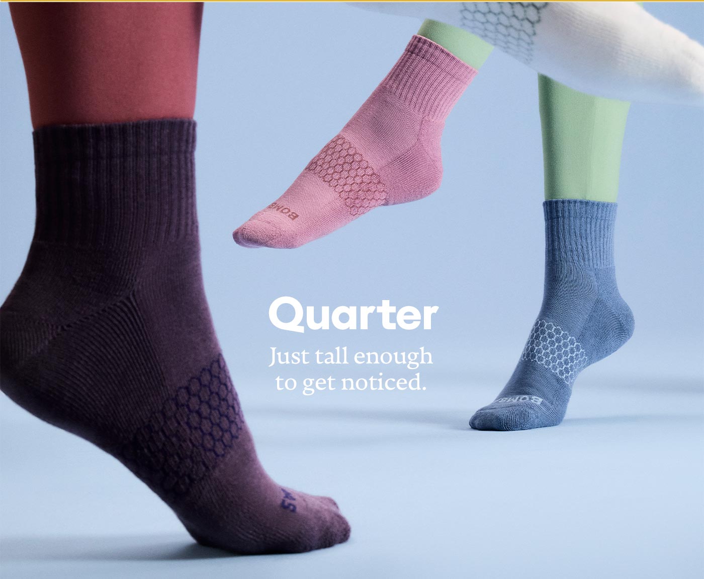 Quarter. Just tall enough to get noticed.