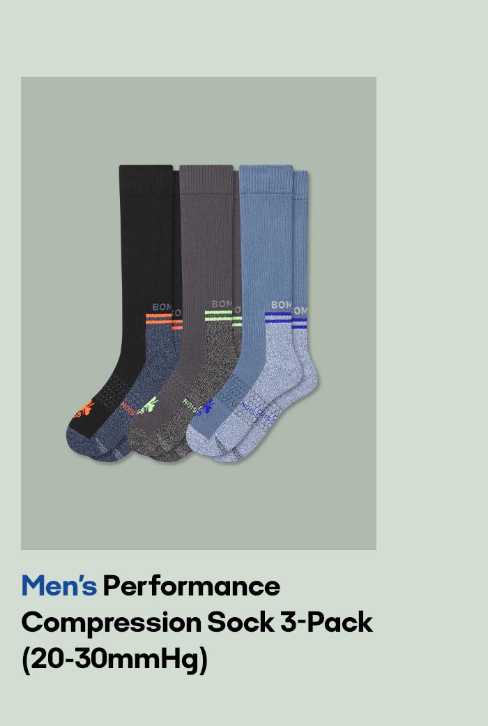 Men's Performance Compression Sock 3-Pack (20-30mmHg)
