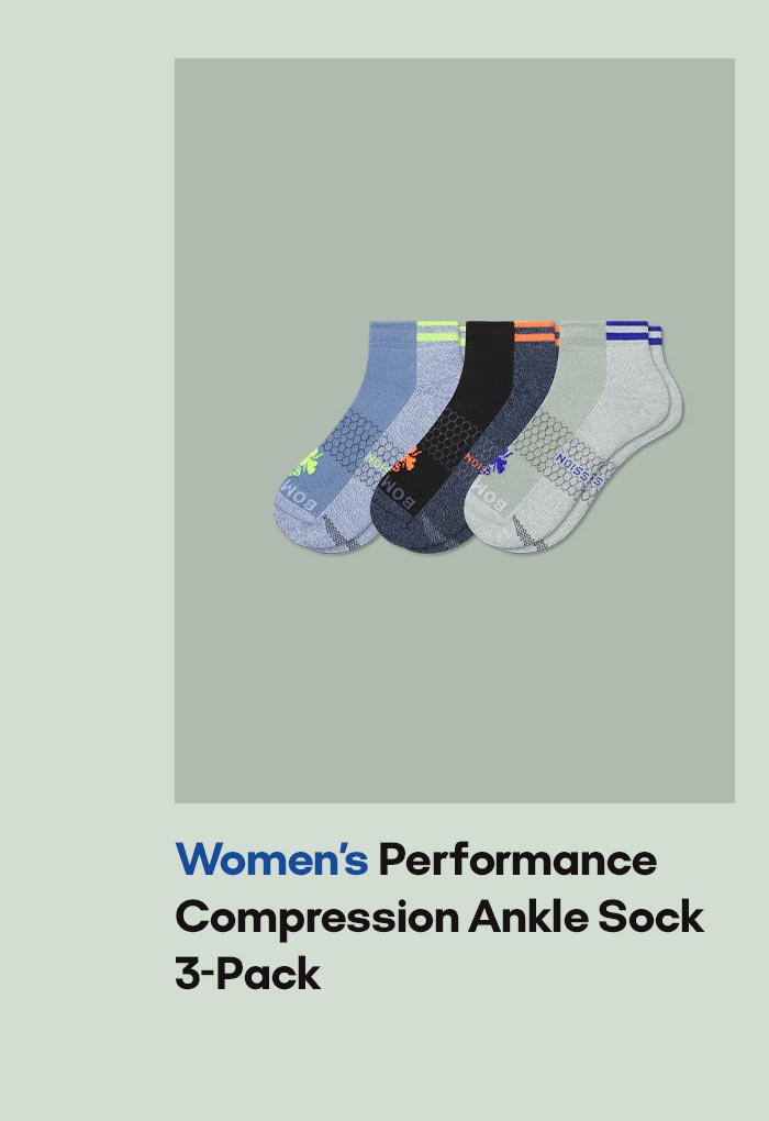 Women's Performance Compression Ankle Sock 3-Pack