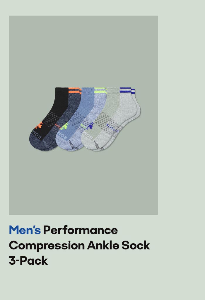Men's Performance Compression Ankle Sock 3-Pack