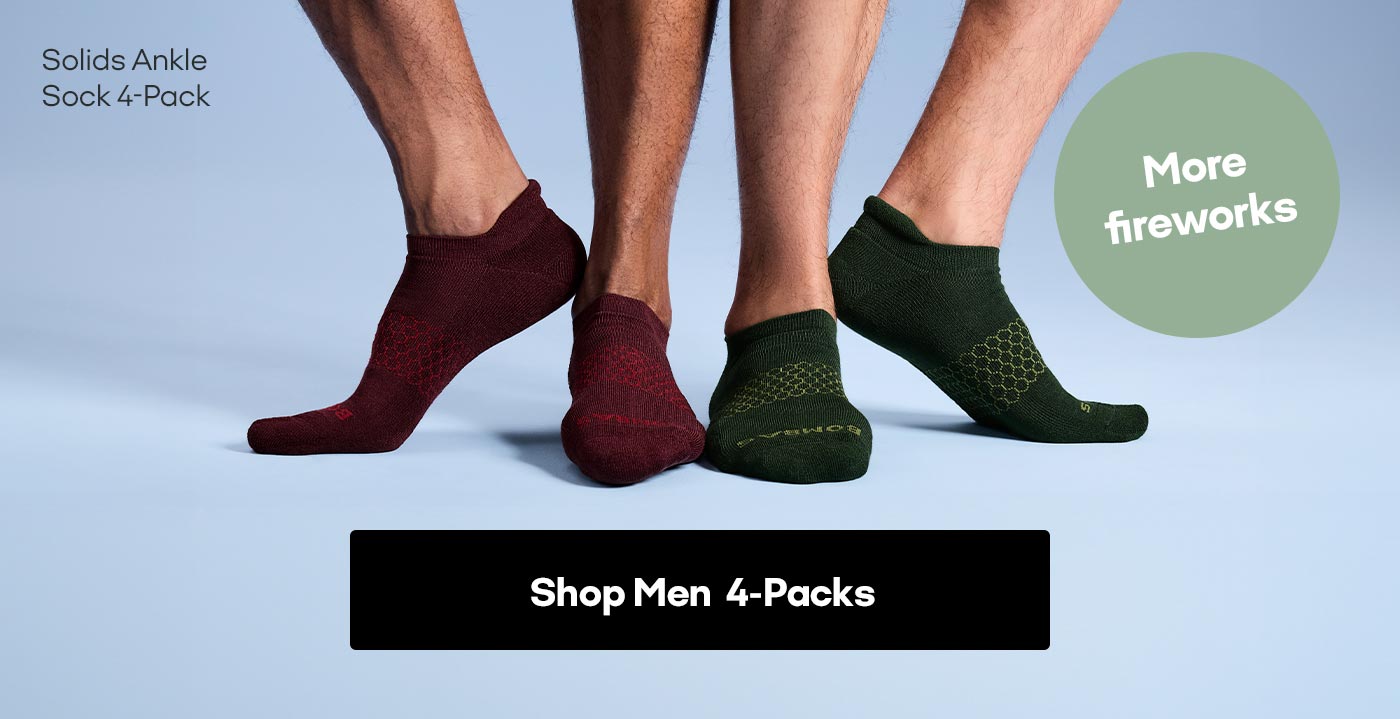 Solids Ankle Sock 4-Pack | More fireworks | Shop Men 4-Packs