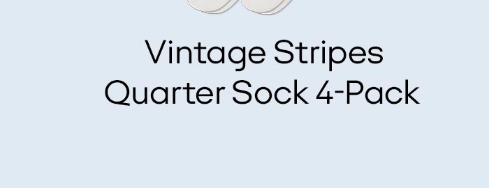 Vintage Stripes Quarter Sock 4-Pack
