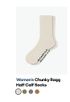 Women's Chunky Ragg Half Calf Socks