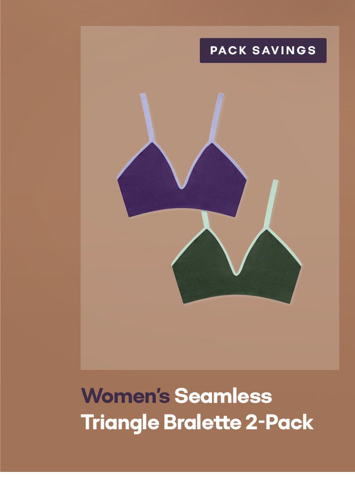PACK SAVINGS | Women's Seamless Triangle Bralette 2-Pack