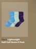 Men's Lightweight Half Calf Socks 3-Pack