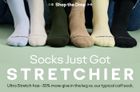 Shop the Drop | Socks Just Got | STRETCHIER | Ultra Stretch has -30% more give in the leg vs. our typical calf sock.