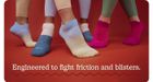 Engineered to fight friction and blisters.