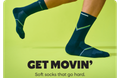 GET MOVIN' | Soft socks that go hard.