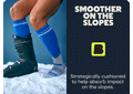 SMOOTHER ON THE SLOPES | SKI & SNOW | Strategically cushioned to help absorb impact on the slopes.