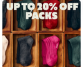 UP TO 20% OFF PACKS