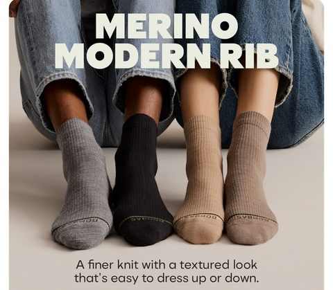 MERINO MODERN RIB | A finer knit with a textured look that's easy to dress up or down.