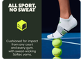 ALL SPORT, NO SWEAT | Cushioned for impact from any court and every gym, with sweat-wicking Softec yarns.