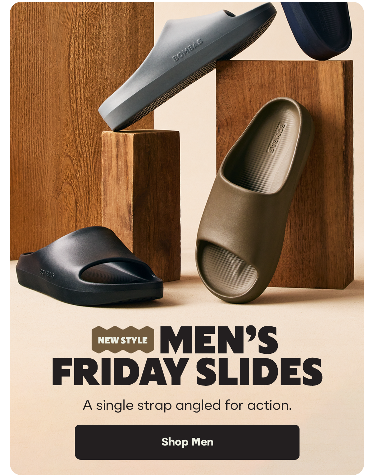 NEW STYLE | MEN'S FRIDAY SLIDES | A single strap angled for action. | Shop Men