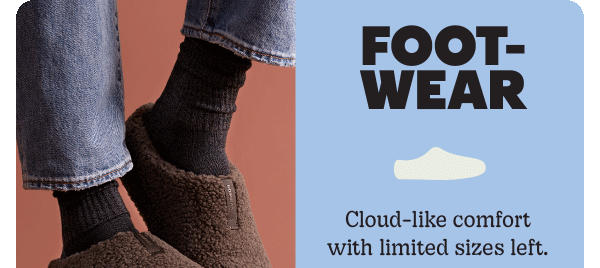 FOOT-WEAR | Cloud-like comfort with limited sizes left.
