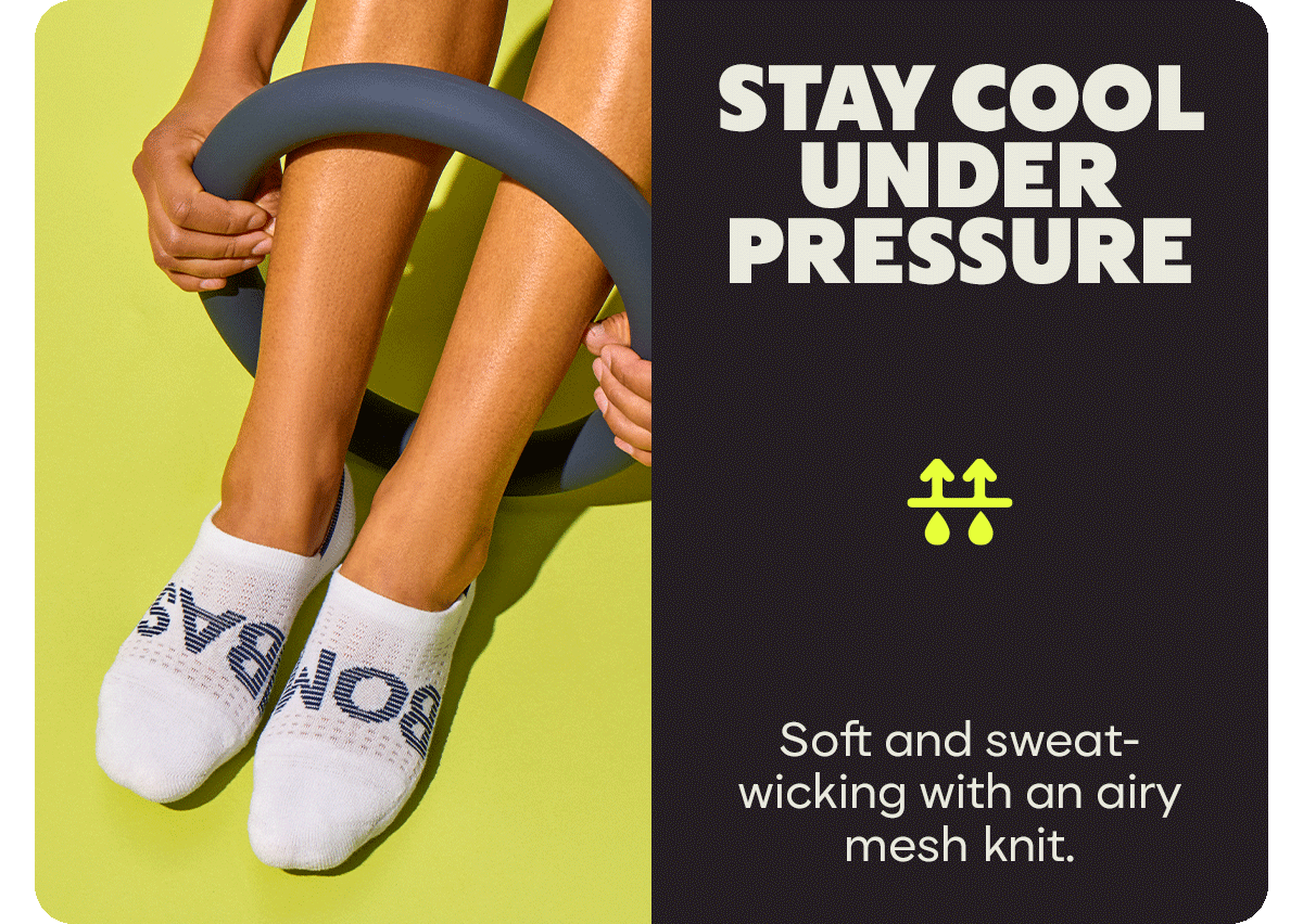STAY COOL UNDER PRESSURE | Soft and sweat-wicking with an airy mesh knit.