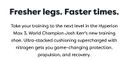 Fresher legs. Faster times. Take your training to the next level in the Hyperion Max 3, World Champion Josh Kerr's new training shoe. Ultra-stacked cushioning supercharged with nitrogen gets you game-changing protection, propulsion, and recovery.